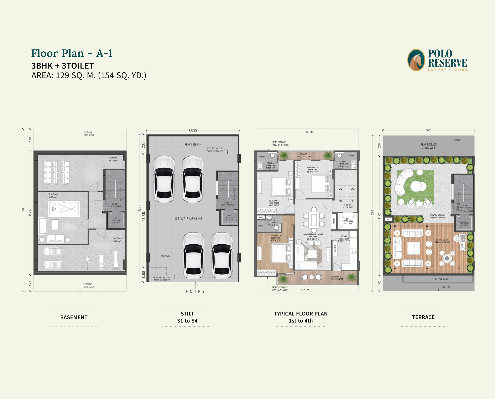 3 BHK Floor Plan
